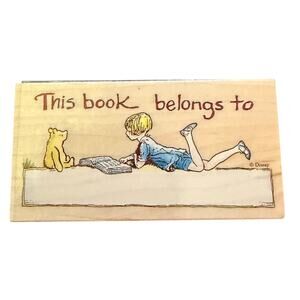 All Night Media Disney Friends Bookplate Pooh Bear This Book Belongs To Stamp